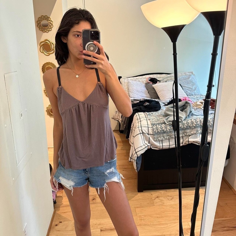 GAP Women's Taupe Strappy Tank Top